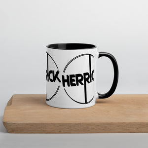 Herrick Logo Wrap Around glossy Mug with Color Inside